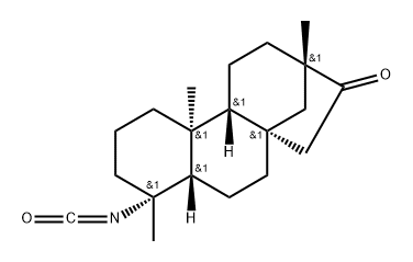 17,19-Dinorkauran-16-one, 4-isocyanato-13-methyl-, (4α,8β,13β)- Structure