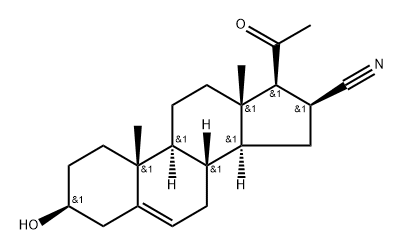 3β-하이드록시-20-옥소프레겐-5-엔-16β-카보니트릴 구조식 이미지