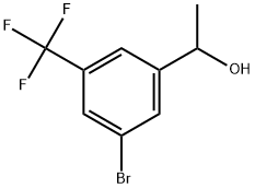 Benzenemethanol, 3-bromo-α-methyl-5-(trifluoromethyl)- Structure