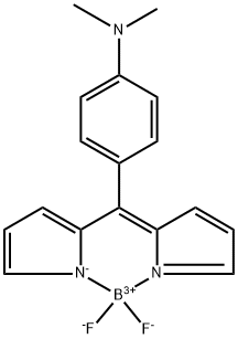 Boron, [N,N-dimethyl-4-[(1H-pyrrol-2-yl-κN)(2H-pyrrol-2-ylidene-κN)methyl]benzenaminato]difluoro-, (T-4)- Structure