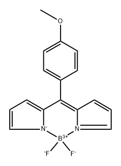 Boron, difluoro[2-[(4-methoxyphenyl)(2H-pyrrol-2-ylidene-κN)methyl]-1H-pyrrolato-κN]-, (T-4)- Structure