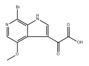 2-(7-bromo-4-methoxy-1H-pyrrolo[2,3-c]pyridin-3-yl)-2-oxoacetic acid Structure