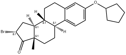 Estra-1,3,5(10)-trien-17-one, 16-bromo-3-(cyclopentyloxy)-, (16α)- Structure