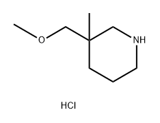 Piperidine, 3-(methoxymethyl)-3-methyl-, hydrochloride (1:1) Structure