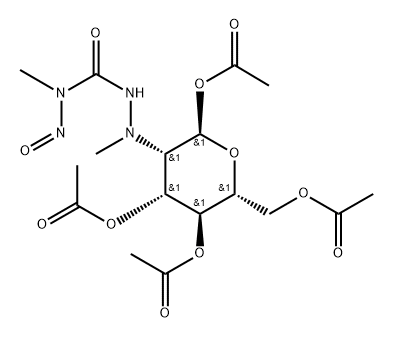 2-amino-2-deoxy-N'-methyl-N'-nitrosoureido-1,3,4,6-tetra-O-acetylmannopyranose Structure