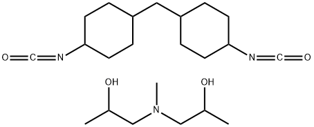 2-Propanol acid, 1,1'-(methylimino)bis-, polymer with 1,1-methylene-bis(4-isocyanatocyclohexane) Structure