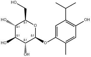 β-D-Glucopyranoside, 4-hydroxy-2-methyl-5-(1-methylethyl)phenyl Structure