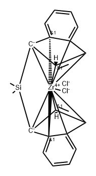 Zirconium, dichloro[(1S,1'S)-(dimethylsilylene)bis[(1,2,3,3a,7a-η)-1H-inden-1-ylidene]]- 구조식 이미지