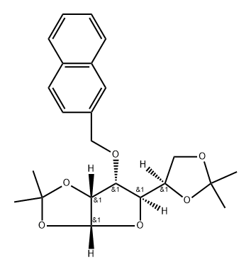 α-D-Allofuranose, 1,2:5,6-bis-O-(1-methylethylidene)-3-O-(2-naphthalenylmethyl)- Structure