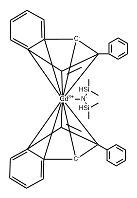 Gadolinium, [N-(dimethylsilyl)-1,1-dimethylsilanaminato]bis[(1,2,3,3a,7a-η)-2-phenyl-1H-inden-1-yl]- Structure