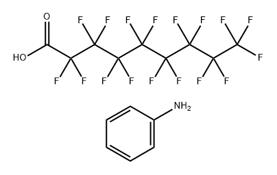 Nonanoic acid, 2,2,3,3,4,4,5,5,6,6,7,7,8,8,9,9,9-heptadecafluoro-, compd. with benzenamine (1:1) Structure