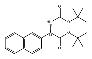 tert-butyl 2-((tert-butoxycarbonyl)amino)-2-(naphthalen-2-yl)acetate Structure