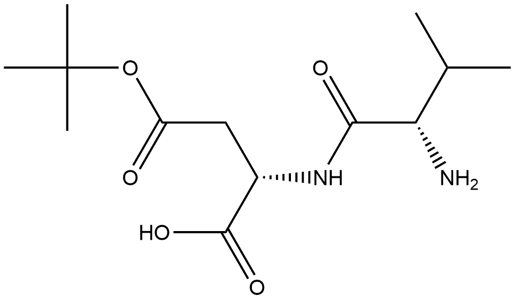 L-Aspartic acid, L-valyl-, 24-(1,1-dimethylethyl) ester Structure