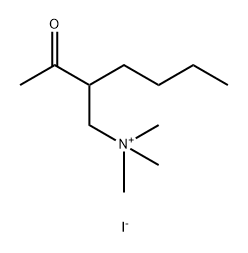 1-Hexanaminium, 2-acetyl-N,N,N-trimethyl-, iodide (1:1) Structure