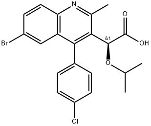 [6-Bromo-4-(4-chlorophenyl)-2-methyl-3-quinolinyl](isopropoxy)acetic acid Structure