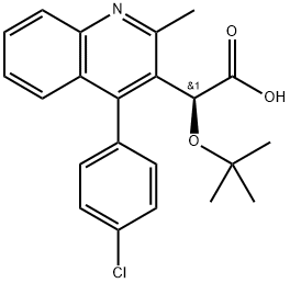 [4-(4-Chlorophenyl)-2-methyl-3-quinolinyl][(2-methyl-2-propanyl)oxy]acetic acid Structure