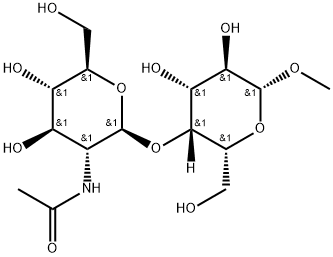 Methyl 4-O-(2-acetamido-2-deoxy-β-D-glucopyranosyl)-β-D-galactopyranoside Structure