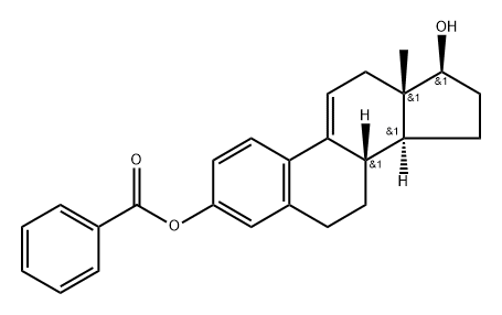 Estra-1,3,5(10),9(11)-tetraene-3,17β-diol, 3-benzoate (7CI) 구조식 이미지