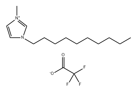 1H-Imidazolium, 3-decyl-1-methyl-, 2,2,2-trifluoroacetate (1:1) Structure