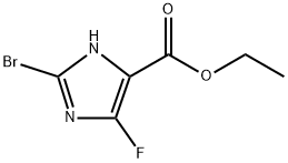 Ethyl 2-bromo-5-fluoro-1H-imidazole-4-carboxylate 구조식 이미지