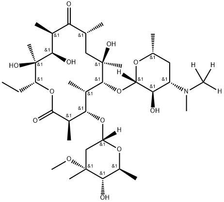 Erythromycin D3 구조식 이미지