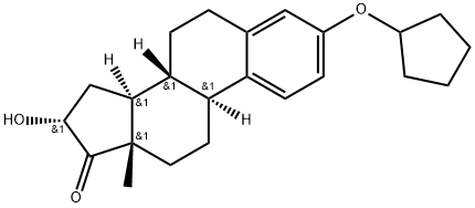 Estra-1,3,5(10)-trien-17-one, 3-(cyclopentyloxy)-16-hydroxy-, (16α)- Structure