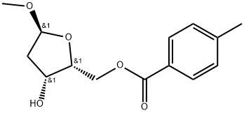 1-O-Methyl-5-O-(4-methylbenzoyl)-2-deoxy-D-xylofuranose Structure