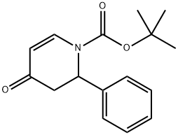4-Oxo-2-phenyl-3,4-dihydro-2H-pyridine-1-carboxylic acid tert-butyl ester Structure