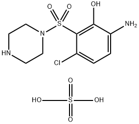 2-Amino-5-chloro-6-[(piperazin-1-yl)sulfonyl]phenol sulfate Structure