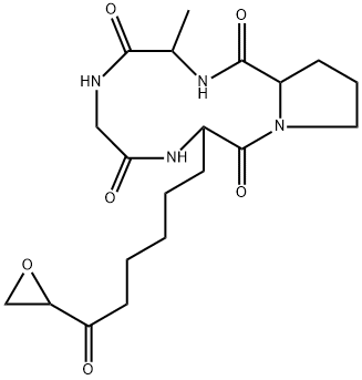 사이클로[L-Ala-Gly-[(2S)-8-옥소-2-아미노*-8-옥시라닐옥타노일]-D-Pro-] 구조식 이미지