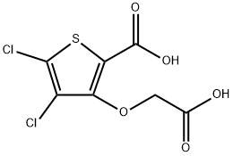 2-Thiophenecarboxylic acid, 3-(carboxymethoxy)-4,5-dichloro- 구조식 이미지