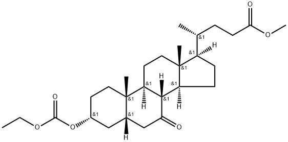 (3α,5β)-3-[(에톡시카르보닐)옥시]-7-옥소-콜란-24-오산메틸에스테르 구조식 이미지