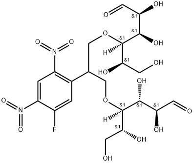 N-(2,4-dinitro-5-fluorophenyl)-1,2-bis(mannos-4'-yloxy)propyl-2-amine Structure