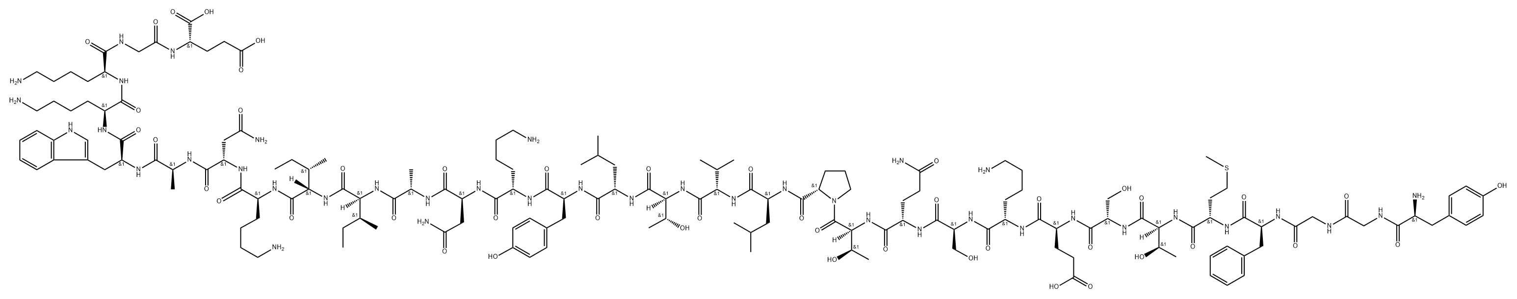beta-endorphin, Tyr(18), Trp(27)- Structure