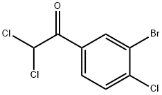 1-(3-bromo-4-chlorophenyl)-2,2-dichloroethanone 구조식 이미지