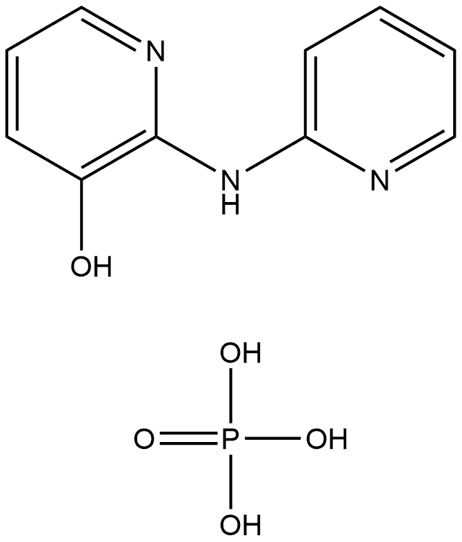 3-Pyridinol, 2-(2-pyridinylamino)-, phosphate (1:1) (salt) Structure