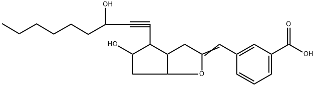 20-methyl-13,14-didehydro-2,4-inter-3-phenylene prostaglandin I2 Structure