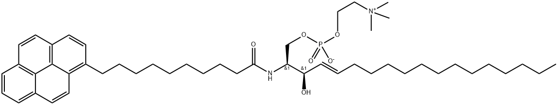 N-(10-(1-PYRENE)DECANOYL) SPHINGOMYELIN Structure