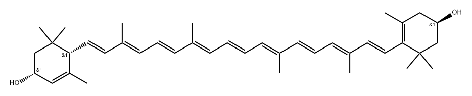 (3R,3'R,6'S)-β,ε-Carotene-3,3'-diol Structure