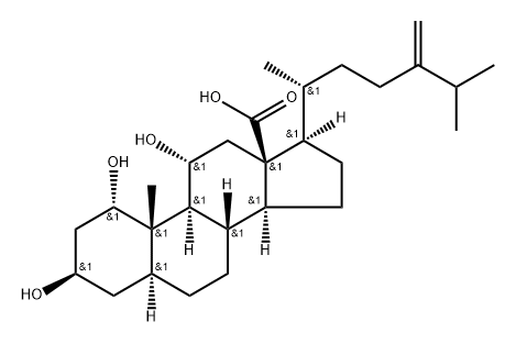 1α,3β,11α-Trihydroxy-5α-ergost-24(28)-en-18-oic acid Structure