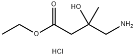 ethyl 4-amino-3-hydroxy-3-methylbutanoate hydrochloride 구조식 이미지