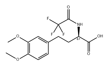 Benzenebutanoic acid, 3,4-dimethoxy-α-[(2,2,2-trifluoroacetyl)amino]-, (αR)- Structure