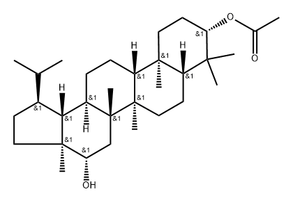 Lupane-3,16-diol, 3-acetate, (3β,16β)- (9CI) Structure