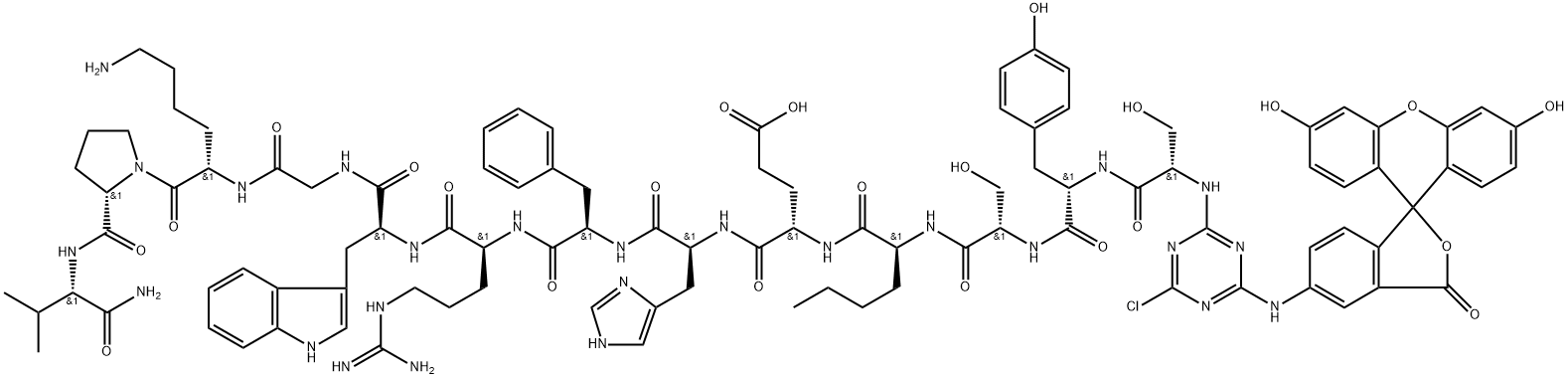 MSH, N(alpha)-chlorotriazinylaminofluorescein-1-Ser-4-Nle-7-Phe-alpha- Structure