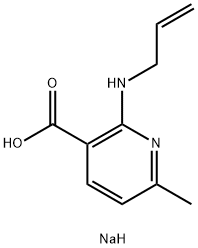 3-Pyridinecarboxylic acid, 6-methyl-2-(2-propen-1-ylamino)-, sodium salt (1:1) Structure