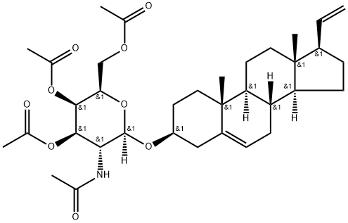 Pregna-5,20-dien-3β-yl 2-(acetylamino)-2-deoxy-β-D-galactopyranoside 3,4,6-triacetate Structure