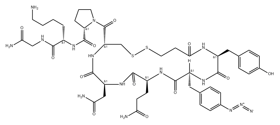 vasopressin, 1-deamino-(3-(4-azido-Phe))-8-Lys- Structure