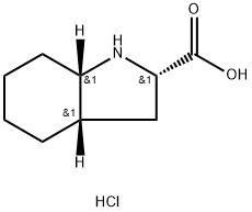 1H-Indole-2-carboxylic acid, octahydro-, hydrochloride (1:1), (2S,3aS,7aS)- 구조식 이미지