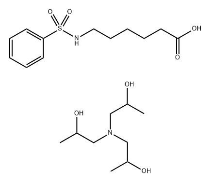 Hexanoic acid, 6-[(phenylsulfonyl)amino]-, reaction products with triisopropanolamine Structure