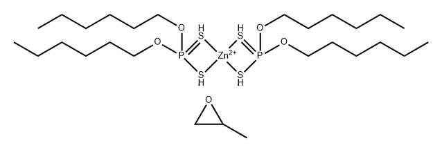 Phosphorodithioic acid, O,O-dihexyl ester, zinc salt, reaction products with propylene oxide 구조식 이미지